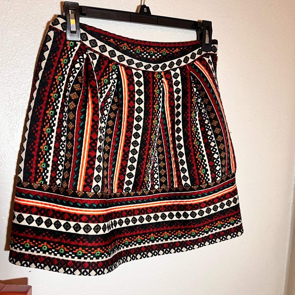 Multicolor Patterned Women's Skirt
